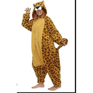NWT Critter Costume Hooded One Piece Unisex Cheetah Oversize One Size Loungewear